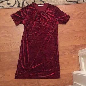 Red velvet dress